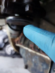 L'endroit de la fuite de gasoil