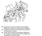 sur ma LT230Q je ne peux pas insérer l'axe par l'extérieur du carter avant